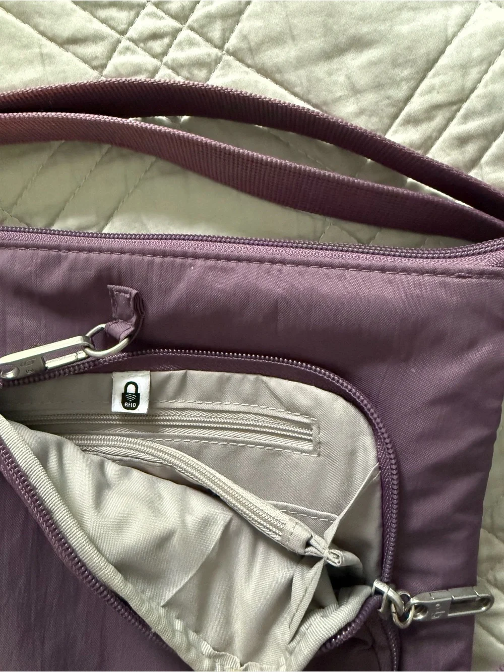 Baggallini Plum Nylon Crossbody Bag